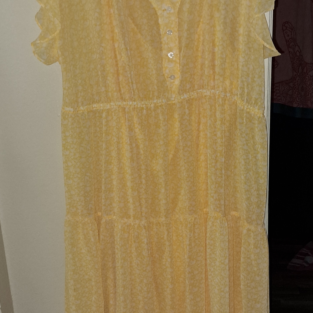 Ava & Viv Yellow Midi Dress
